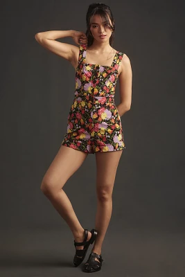 The Yukiko Noritake Portside Button-Front Romper by Maeve