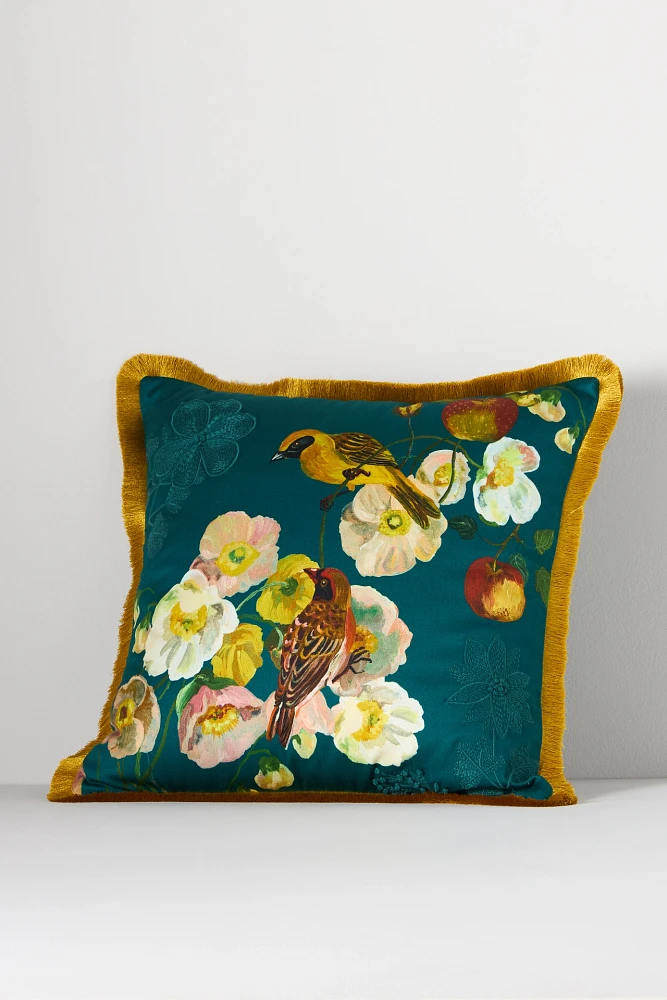Nathalie Lete Marais Embroidered Sateen Pillow