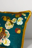 Nathalie Lete Marais Embroidered Sateen Pillow