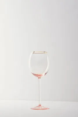 Gilded Rim White Wine Glass