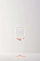 Gilded Rim White Wine Glass