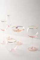 Gilded Rim White Wine Glass