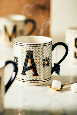 Bistro Tile Margot Monogram Mug