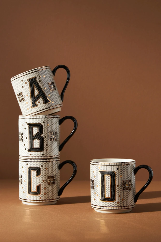 Bistro Tile Monogram Mug