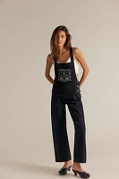 We The Free Sweet Pea Embroidered Overalls