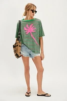 Striped Palm Applique Tee