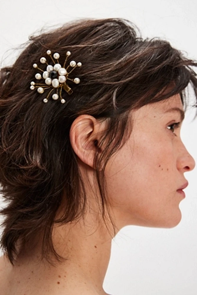 Olette Beaded Blossom Barrette