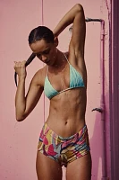 free-est Embroidered Mika Triangle Bikini Top