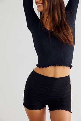 Ruched Seamless Shorts by Intimately at Free People, Black,