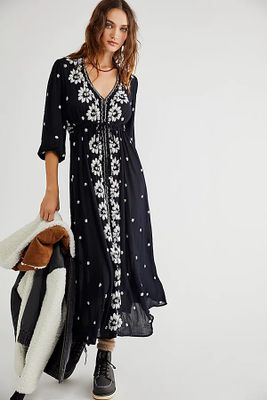 Embroidered Fable Midi Dress by Free People,
