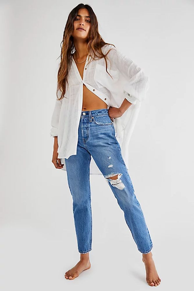 Levi's Wedgie Icon High-Rise Jeans by at Free People,
