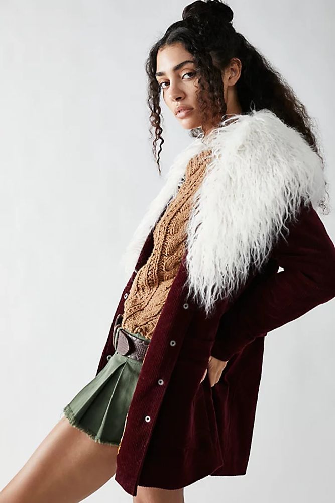 Lady Lane Faux Fur Collar Jacket by Free People,