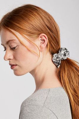 Silk Brocade Scrunchie by Free People, Floral, One