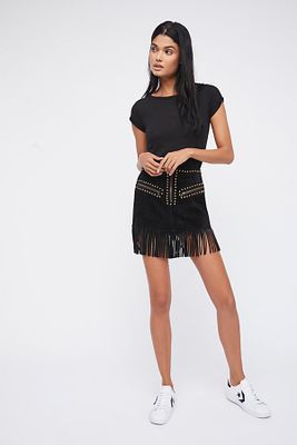 Hold Your Horses Skirt by Understated Leather at Free People, Black,