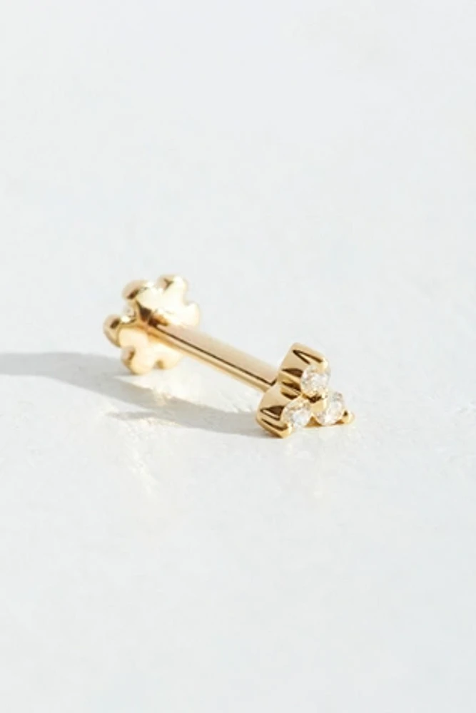 Diamond Trinity Threader Earring