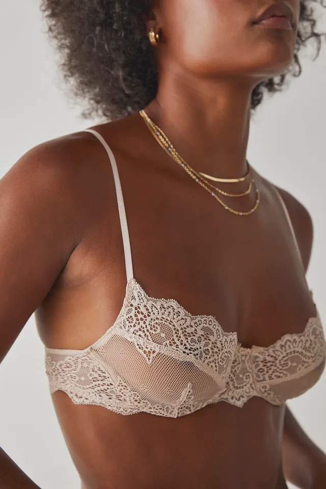 Only Hearts So Fine Lace Bralette Chai SM at  Women's Clothing store