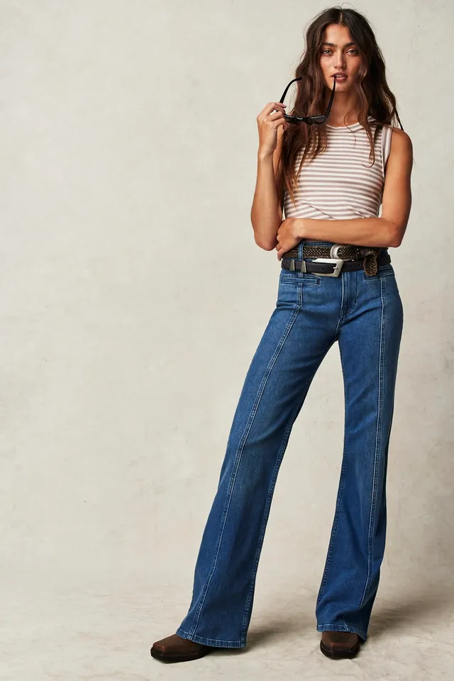Venice Beach Flare Jeans - wornwhite / 25