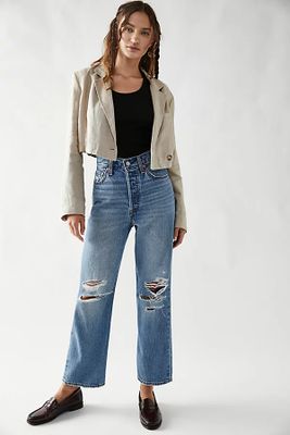 Levi's Ribcage Straight Ankle Jeans by at Free People,