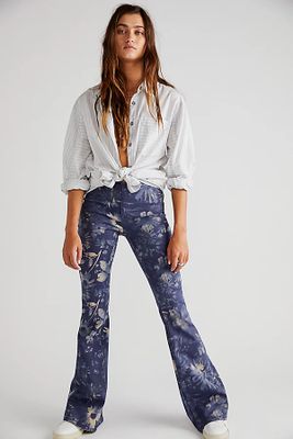 Penny Pull-On Printed Flare Jeans by We The Free at People,