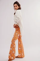 We The Free Penny Pull-On Printed Flare Jeans