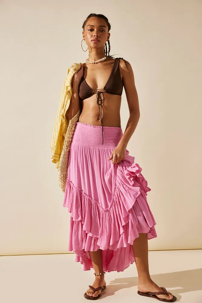 Pink Fringe Ruffle Sun Dress - Shop Kendry Collection Boutique