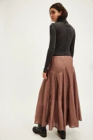 Lily Cotton Silk Maxi Skirt