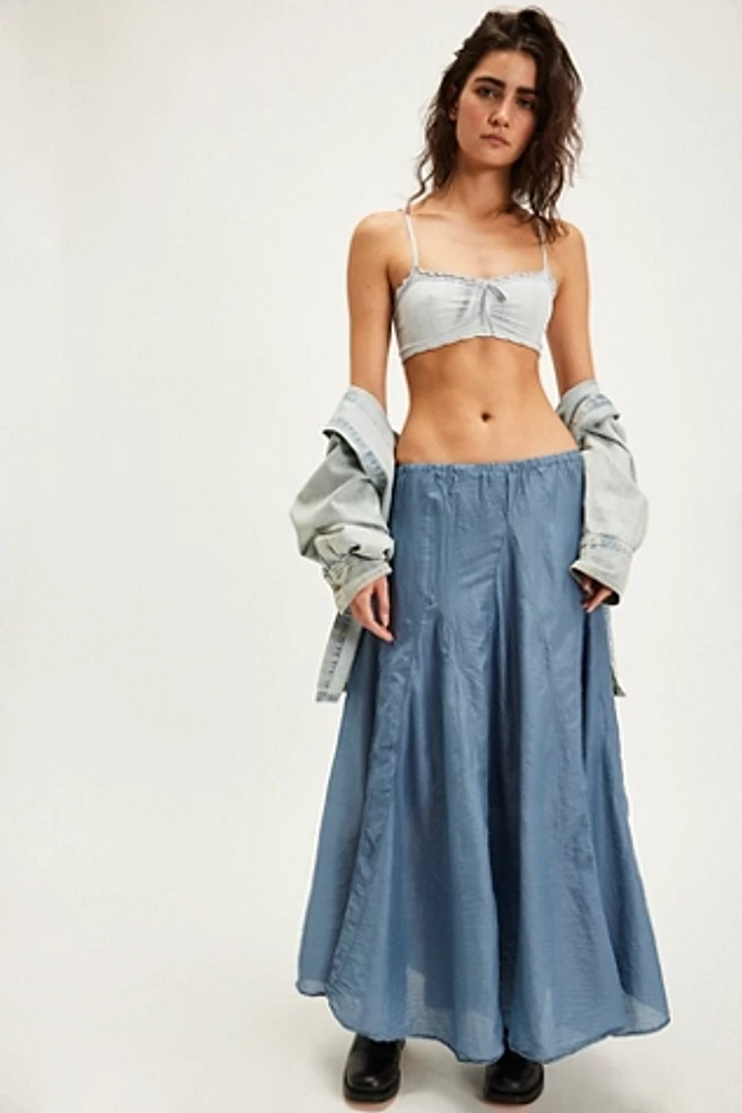 Lily Cotton Silk Maxi Skirt