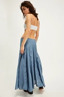 Lily Cotton Silk Maxi Skirt