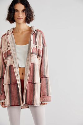We The Free Calico Basin Plaid Buttondown by at People, Sunset Combo,