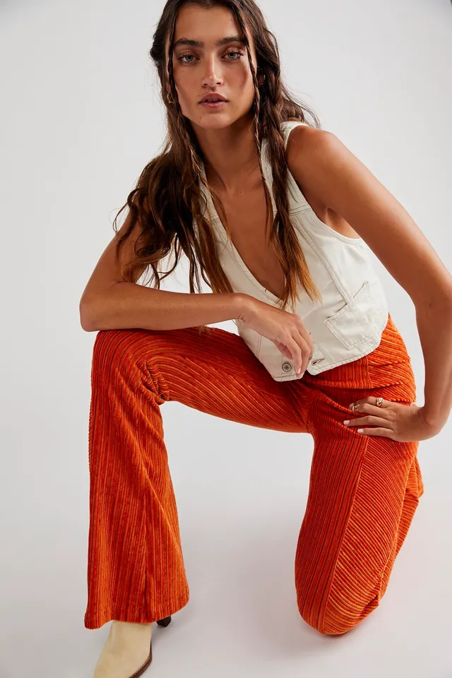 Slim Pull-On Velvet Flare Pants curated on LTK