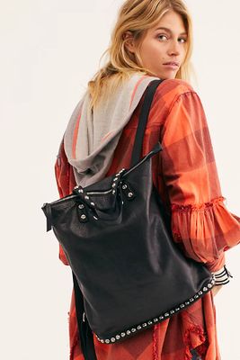 Ellie Leather Studded Backpack by FP Collection at Free People, One