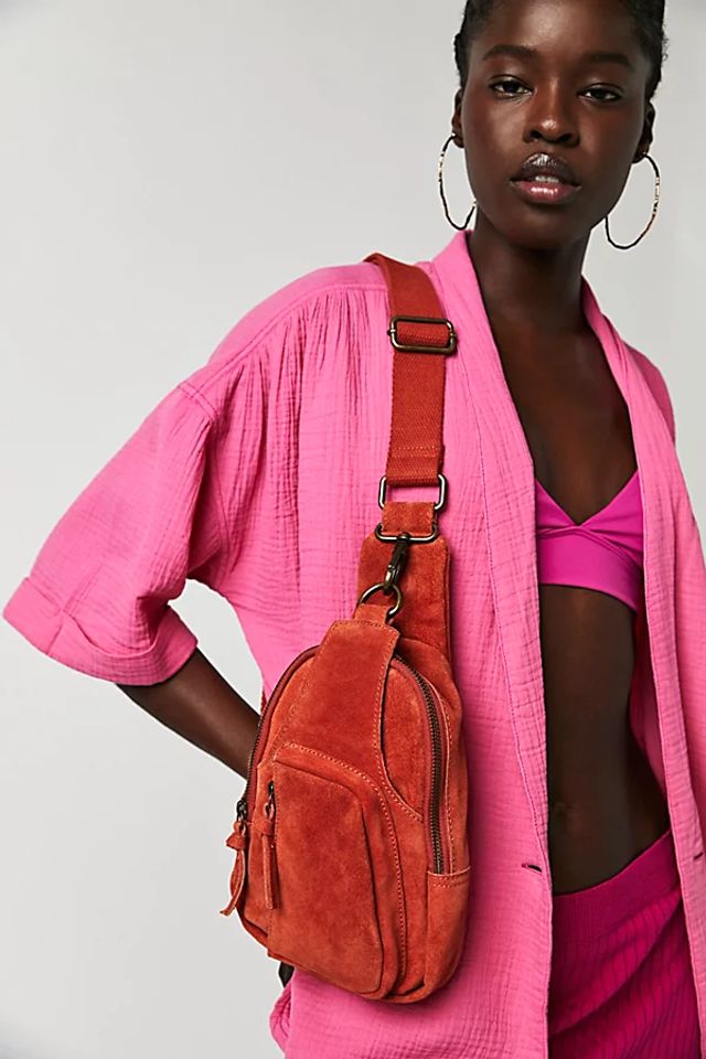 FP Collection Samara Suede Sling Bag by FP Collection at Free People, One  Pacific City