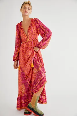 Prina Midi Dress by free-est at Free People in Pink, Size: S