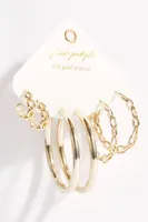 Gold Plated Hoop Earring Set