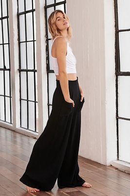 Blissed Out Wide-Leg Pants by FP Movement at Free People, Black, XS