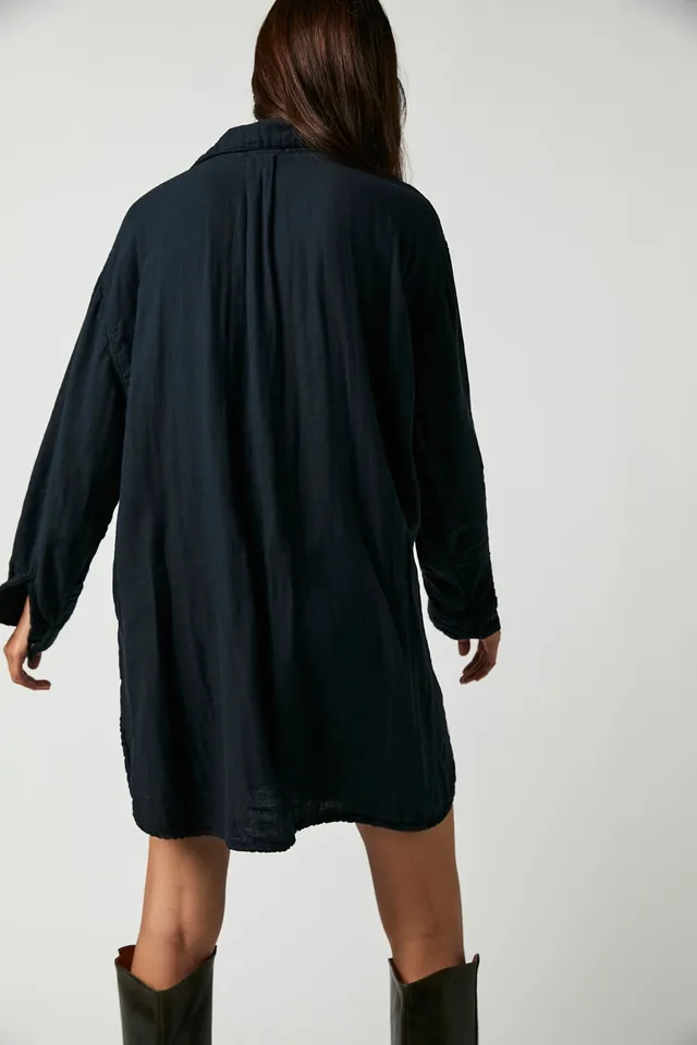 UO Solid Drape Button-Down Shirt