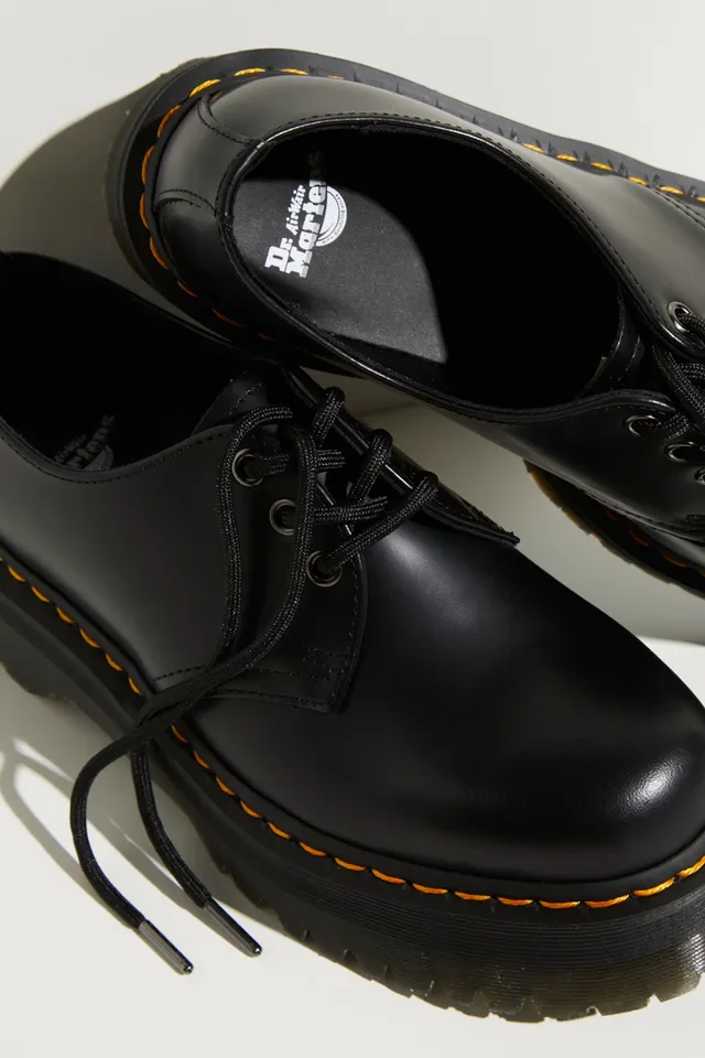 1461 Polka Dot Smooth Leather Platform Shoes in Black
