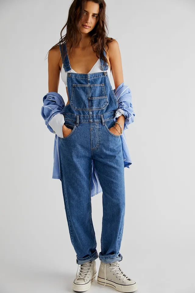 We The Free Fields Of Flowers Wide-Leg Overalls