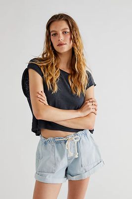 Shabby Bandit Shorts by OneTeaspoon at Free People, Angel Blue, XS