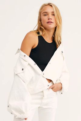 High-Neck Ribbed Crop by Intimately at Free People,