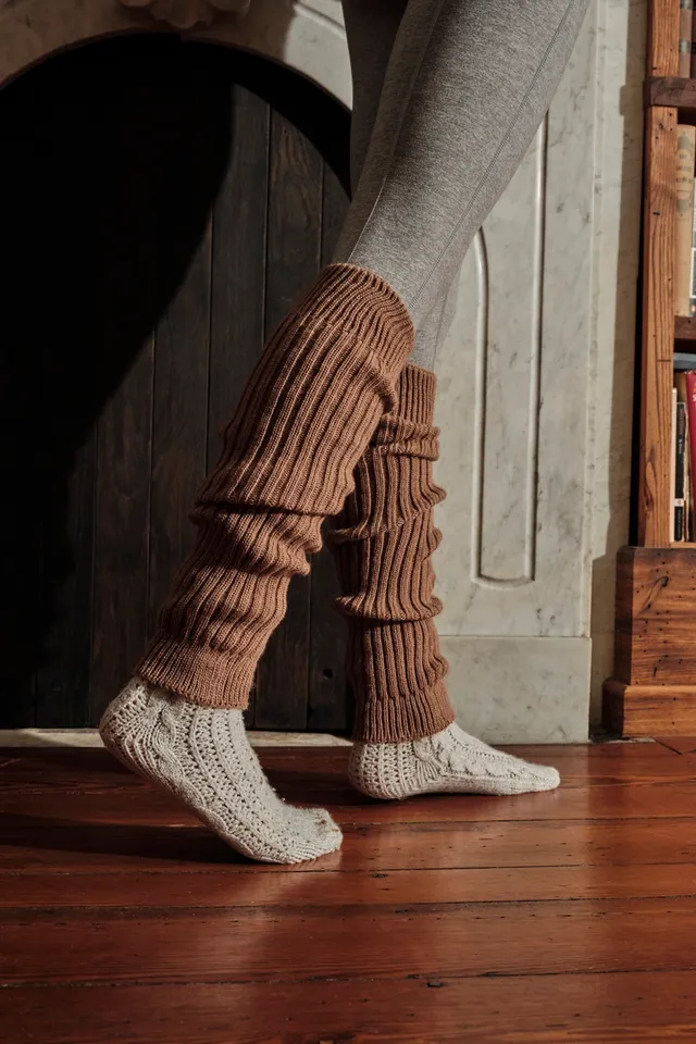 Rib-knit leg warmers, Simons