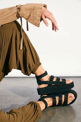 Flatform Mevia Teva Sandals by at Free People, Black, US