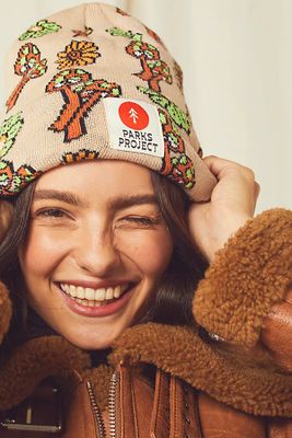Good Vibes Shroom Beanie by Parks Project at Free People, One