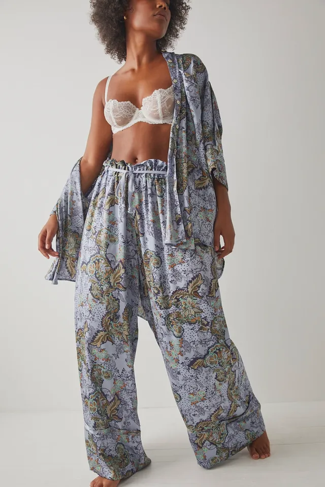 FREE PEOPLE Intimately - Let It Be Lounge Pants in Frost Combo