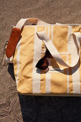 Business & Pleasure Cooler Tote Bag by Business & Pleasure Co. at Free People, Vintage Yellow Striped, One Size