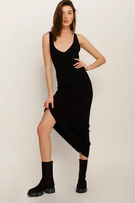 Daniela Low-Back Sweater Midi Dress