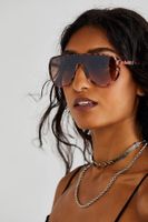 Tropico Shield Sunglasses by Free People, Tort, One
