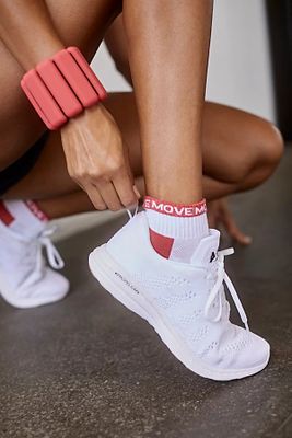 Movement Marquee Ankle Socks by Lucky Honey at Free People, Red, One Size