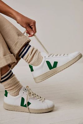 Veja Urca Sneakers by Veja at Free People, White / Emeraude, EU 39