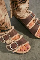 Arizona Big Buckle Shearling Birkenstock Sandals